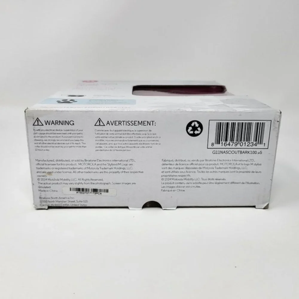 Motorola Dog No‎ Bark Collar SCOUTBARK100 9 Correction Levels NO BARK